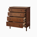 アッシュ材使用 シンプルでスタイリッシュなキャビネット 四段収納タンス 家具のデザインと機能性を兼ね備えた一品 hsysg-4968