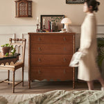 アッシュ材使用 シンプルでスタイリッシュなキャビネット 四段収納タンス 家具のデザインと機能性を兼ね備えた一品 hsysg-4968