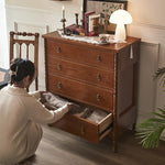 アッシュ材使用 シンプルでスタイリッシュなキャビネット 四段収納タンス 家具のデザインと機能性を兼ね備えた一品 hsysg-4968