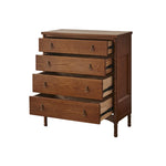 アッシュ材使用 シンプルでスタイリッシュなキャビネット 四段収納タンス 家具のデザインと機能性を兼ね備えた一品 hsysg-4968