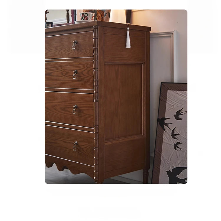 アッシュ材使用 シンプルでスタイリッシュなキャビネット 四段収納タンス 家具のデザインと機能性を兼ね備えた一品 hsysg-4968