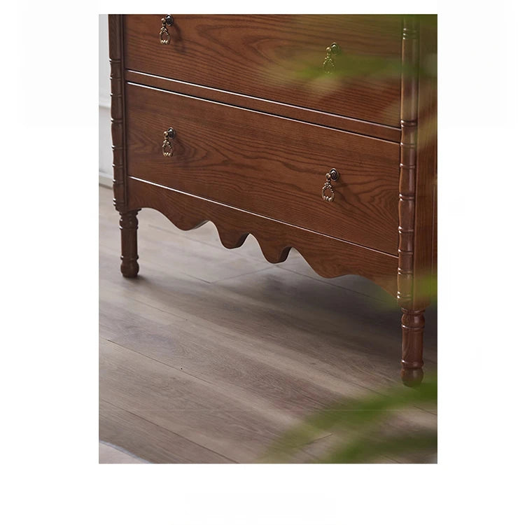 アッシュ材使用 シンプルでスタイリッシュなキャビネット 四段収納タンス 家具のデザインと機能性を兼ね備えた一品 hsysg-4968