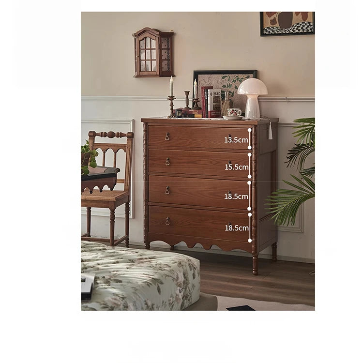 アッシュ材使用 シンプルでスタイリッシュなキャビネット 四段収納タンス 家具のデザインと機能性を兼ね備えた一品 hsysg-4968