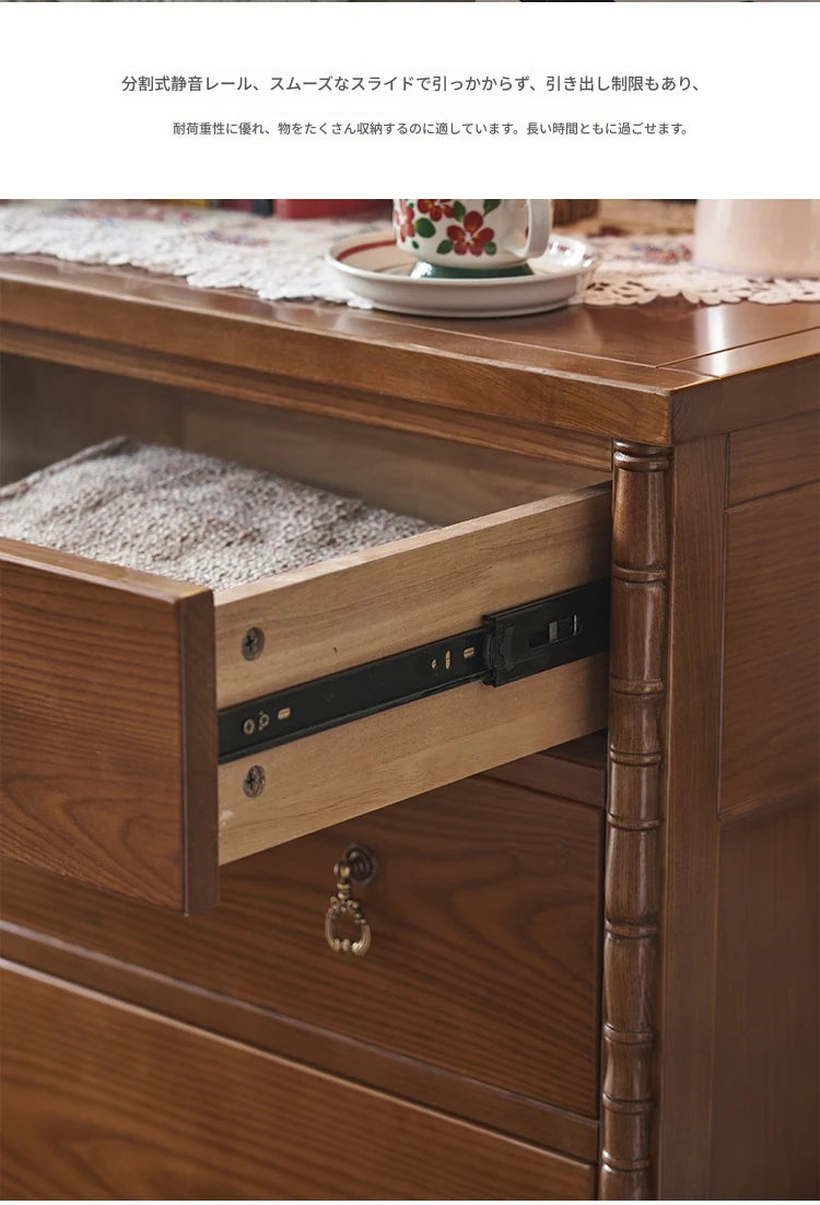 アッシュ材使用 シンプルでスタイリッシュなキャビネット 四段収納タンス 家具のデザインと機能性を兼ね備えた一品 hsysg-4968