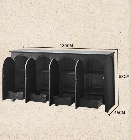 アッシュ材キャビネット - シンプルモダンなデザイン、多層板仕上げでスタイリッシュな収納を実現! hsysg-4969