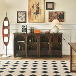 アッシュ材キャビネット - シンプルモダンなデザイン、多層板仕上げでスタイリッシュな収納を実現! hsysg-4969