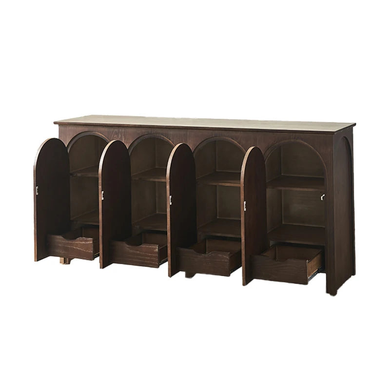 アッシュ材キャビネット - シンプルモダンなデザイン、多層板仕上げでスタイリッシュな収納を実現! hsysg-4969