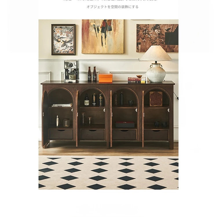 アッシュ材キャビネット - シンプルモダンなデザイン、多層板仕上げでスタイリッシュな収納を実現! hsysg-4969