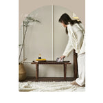 アッシュ材と合成皮革のスタイリッシュなスツール|インテリアを引き立てる上質なデザイン hsysg-4970