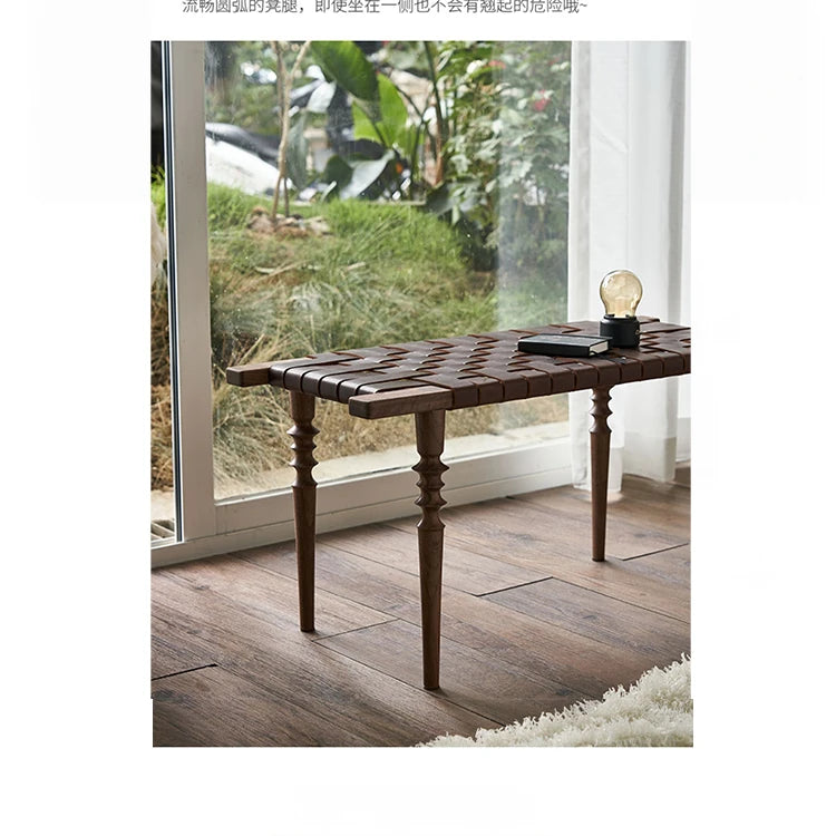 アッシュ材と合成皮革のスタイリッシュなスツール|インテリアを引き立てる上質なデザイン hsysg-4970