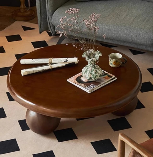 アッシュ材センターテーブル|丸型デザインでおしゃれなリビングを演出|モダンインテリア必見 hsysg-4971