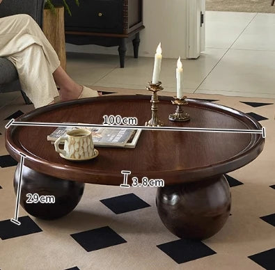 アッシュ材センターテーブル|丸型デザインでおしゃれなリビングを演出|モダンインテリア必見 hsysg-4971