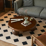 アッシュ材センターテーブル|丸型デザインでおしゃれなリビングを演出|モダンインテリア必見 hsysg-4971