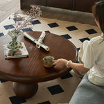 アッシュ材センターテーブル|丸型デザインでおしゃれなリビングを演出|モダンインテリア必見 hsysg-4971