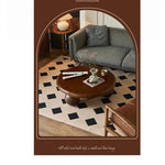 アッシュ材センターテーブル|丸型デザインでおしゃれなリビングを演出|モダンインテリア必見 hsysg-4971