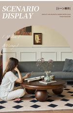 アッシュ材センターテーブル|丸型デザインでおしゃれなリビングを演出|モダンインテリア必見 hsysg-4971