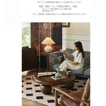 アッシュ材センターテーブル|丸型デザインでおしゃれなリビングを演出|モダンインテリア必見 hsysg-4971