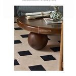 アッシュ材センターテーブル|丸型デザインでおしゃれなリビングを演出|モダンインテリア必見 hsysg-4971