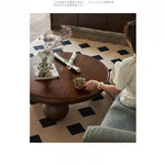 アッシュ材センターテーブル|丸型デザインでおしゃれなリビングを演出|モダンインテリア必見 hsysg-4971