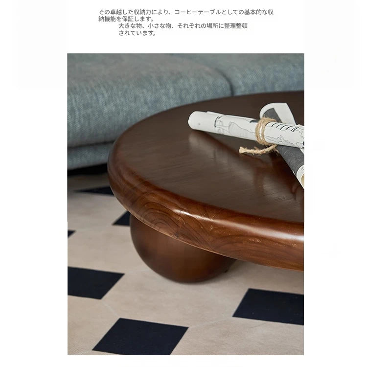 アッシュ材センターテーブル|丸型デザインでおしゃれなリビングを演出|モダンインテリア必見 hsysg-4971