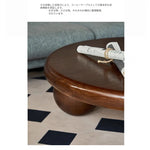 アッシュ材センターテーブル|丸型デザインでおしゃれなリビングを演出|モダンインテリア必見 hsysg-4971