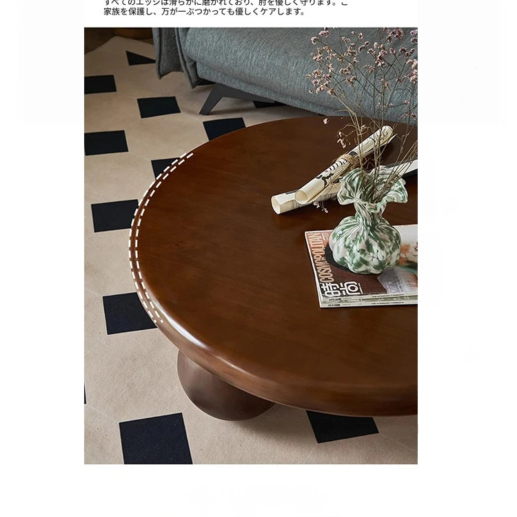 アッシュ材センターテーブル|丸型デザインでおしゃれなリビングを演出|モダンインテリア必見 hsysg-4971