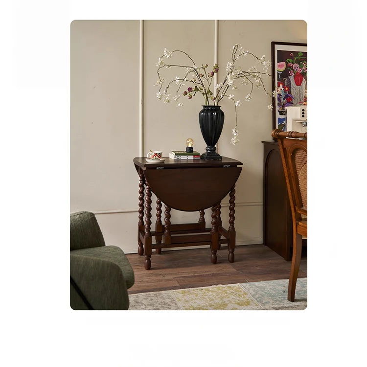 アンティークスタイルのアッシュ材テーブル - おしゃれで実用的なダイニングテーブル hsysg-4973