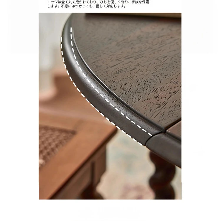 アンティークスタイルのアッシュ材テーブル - おしゃれで実用的なダイニングテーブル hsysg-4973