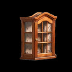 アッシュ材キャビネット ガラス扉付き おしゃれな収納飾り棚 インテリアに最適 hsysg-4975