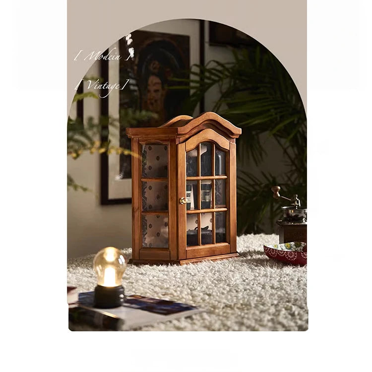 アッシュ材キャビネット ガラス扉付き おしゃれな収納飾り棚 インテリアに最適 hsysg-4975