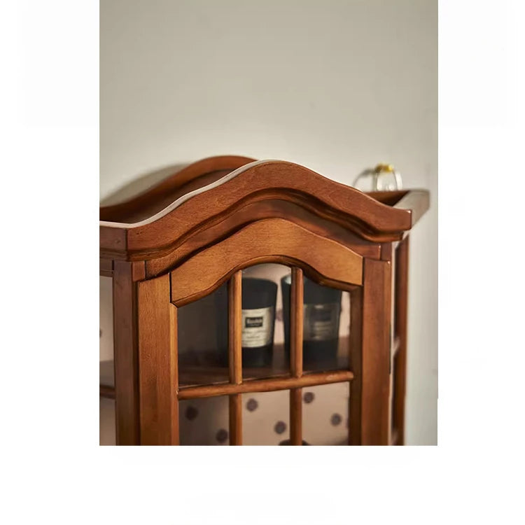 アッシュ材キャビネット ガラス扉付き おしゃれな収納飾り棚 インテリアに最適 hsysg-4975