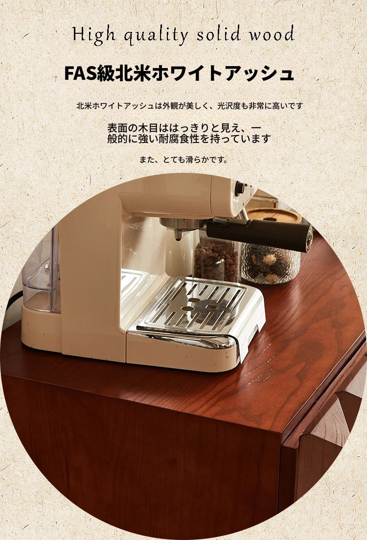 アッシュ材キャビネット|美しいデザインと収納力を兼ね備えたモダン家具 hsysg-4976