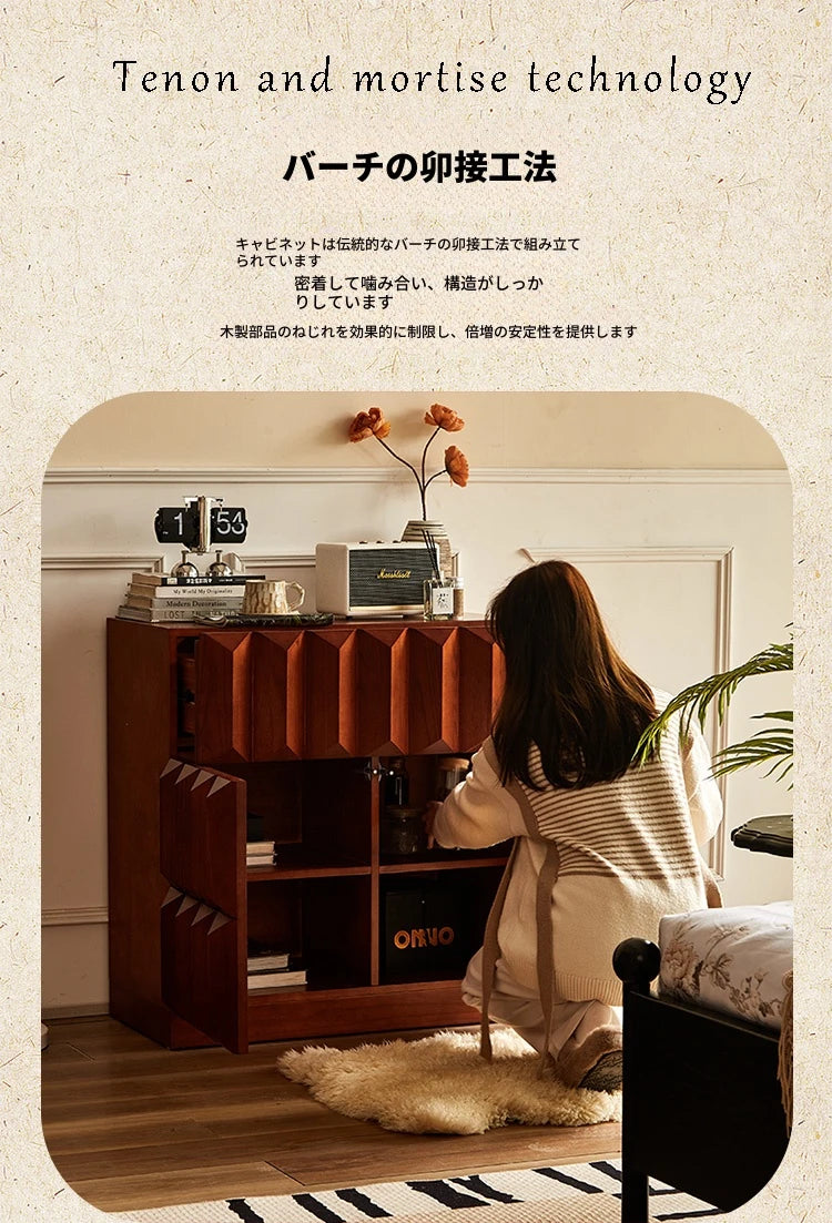 アッシュ材キャビネット|美しいデザインと収納力を兼ね備えたモダン家具 hsysg-4976