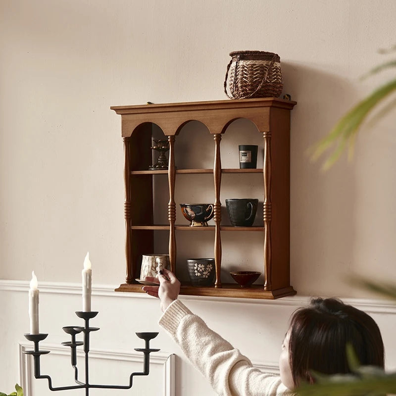 アッシュ材使用!オシャレなラック 収納力抜群のディスプレイシェルフ hsysg-4977