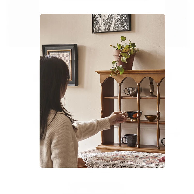 アッシュ材使用!オシャレなラック 収納力抜群のディスプレイシェルフ hsysg-4977