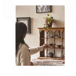 アッシュ材使用!オシャレなラック 収納力抜群のディスプレイシェルフ hsysg-4977