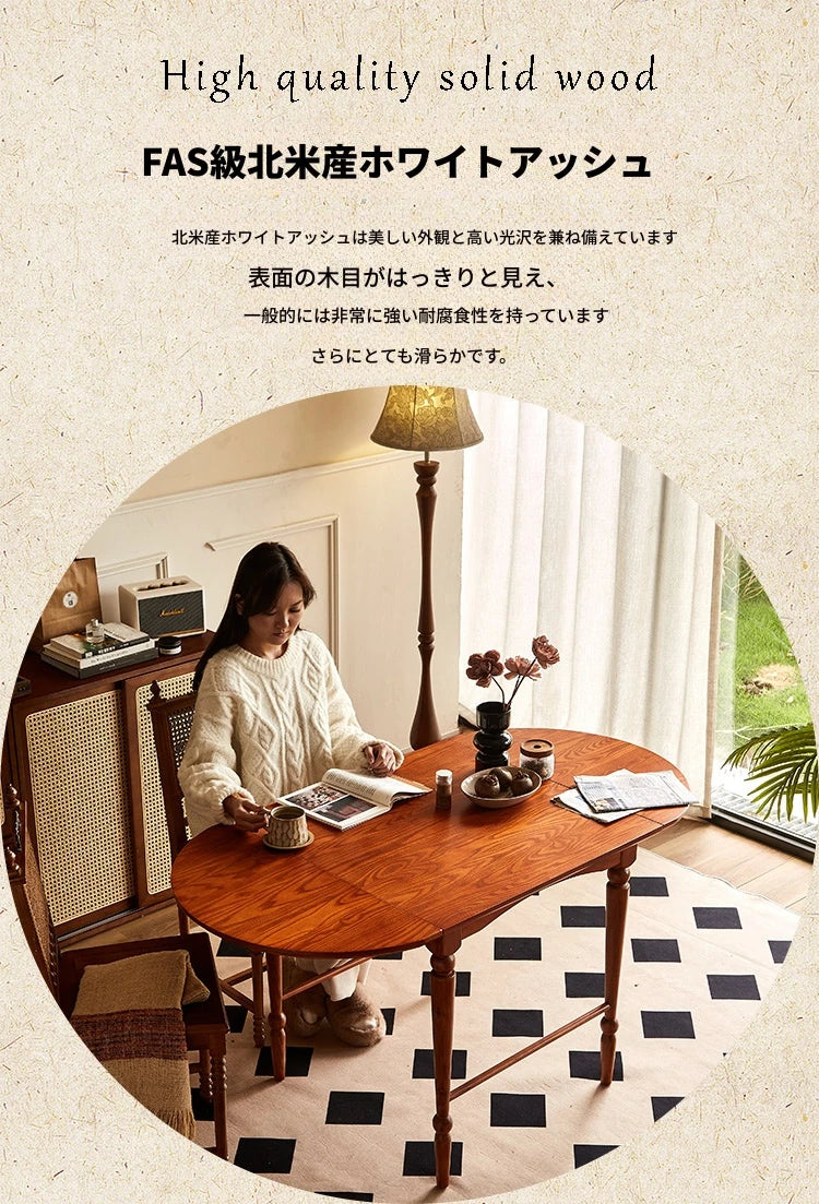 おしゃれなアッシュ材テーブル - 上質なダイニング体験を演出する多用途デザイン hsysg-4978