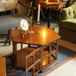 アッシュ材のスタイリッシュなセンターテーブル|六角形デザインでおしゃれなリビング空間を演出! hsysg-4980