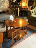 アッシュ材のスタイリッシュなセンターテーブル|六角形デザインでおしゃれなリビング空間を演出! hsysg-4980