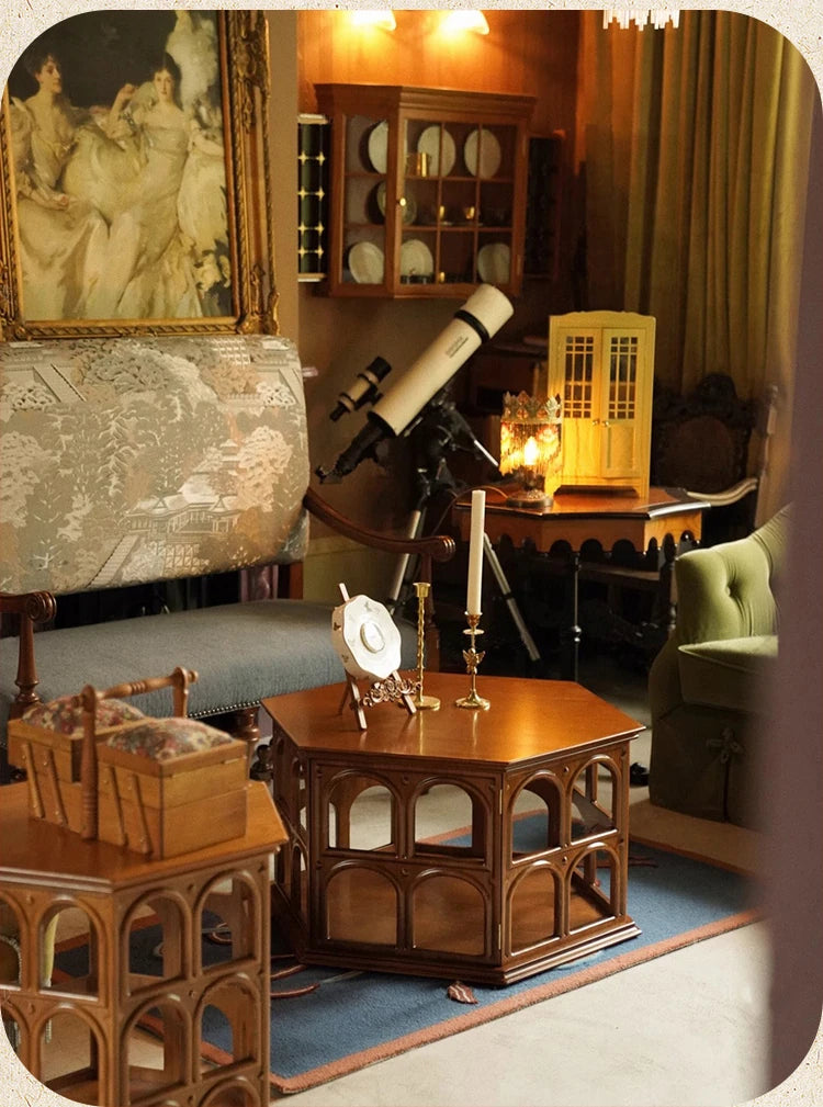 アッシュ材のスタイリッシュなセンターテーブル|六角形デザインでおしゃれなリビング空間を演出! hsysg-4980