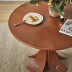 アッシュ材の丸型テーブル - モダンなデザインでおしゃれなリビング空間を演出! hsysg-4981