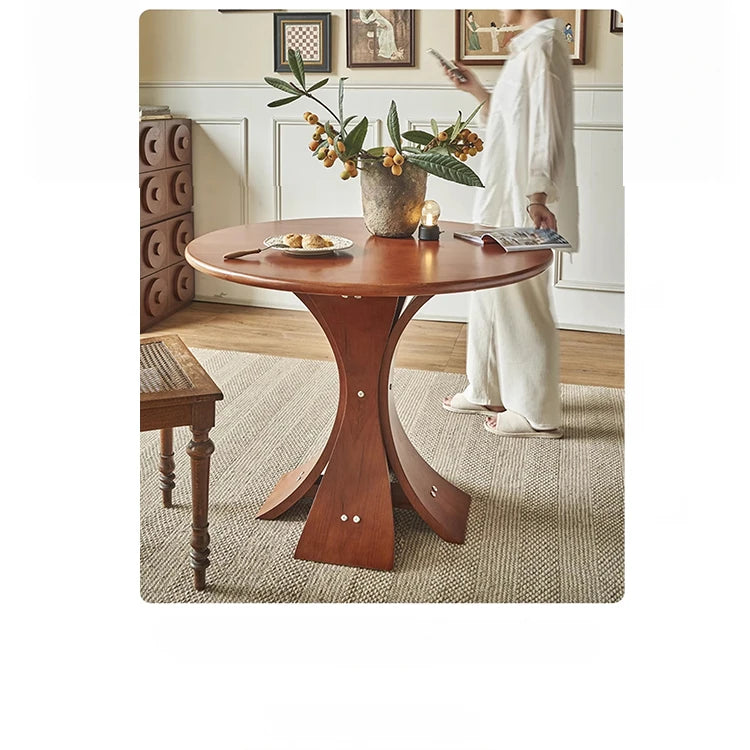 アッシュ材の丸型テーブル - モダンなデザインでおしゃれなリビング空間を演出! hsysg-4981