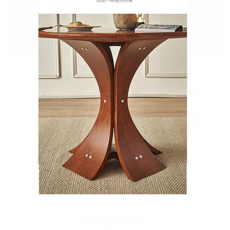 アッシュ材の丸型テーブル - モダンなデザインでおしゃれなリビング空間を演出! hsysg-4981