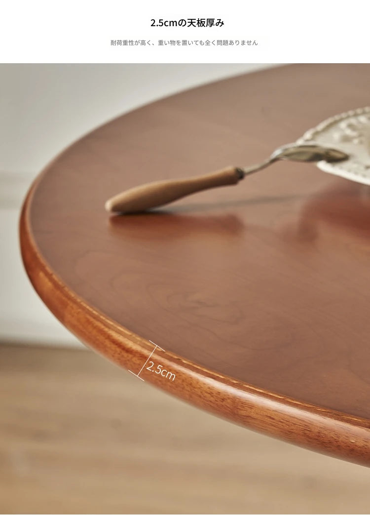 アッシュ材の丸型テーブル - モダンなデザインでおしゃれなリビング空間を演出! hsysg-4981