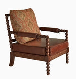 アッシュ材使用のクラシックチェア|PUレザー&綿麻クッション付き|デザイン性抜群のリビング家具 hsysg-4983