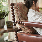 アッシュ材使用のクラシックチェア|PUレザー&綿麻クッション付き|デザイン性抜群のリビング家具 hsysg-4983