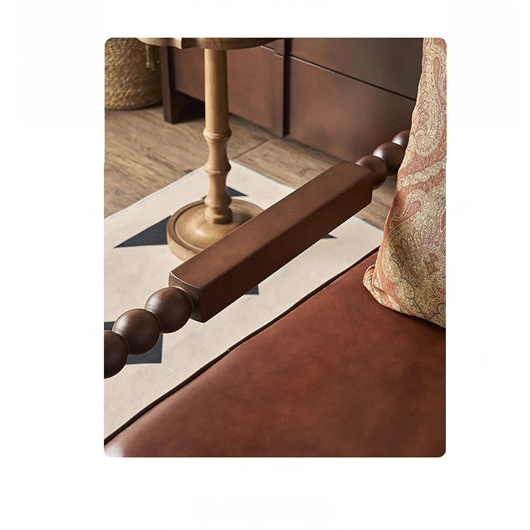 アッシュ材使用のクラシックチェア|PUレザー&綿麻クッション付き|デザイン性抜群のリビング家具 hsysg-4983