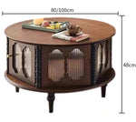 アッシュ材ガラス製センターテーブル|おしゃれなデザインでリビングを彩る! hsysg-4984