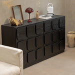 アッシュ材とパイン多層板のスタイリッシュキャビネット|モダンインテリアに最適な収納家具 hsysg-4985