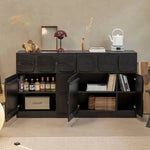 アッシュ材とパイン多層板のスタイリッシュキャビネット|モダンインテリアに最適な収納家具 hsysg-4985